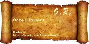Oczel Rupert névjegykártya